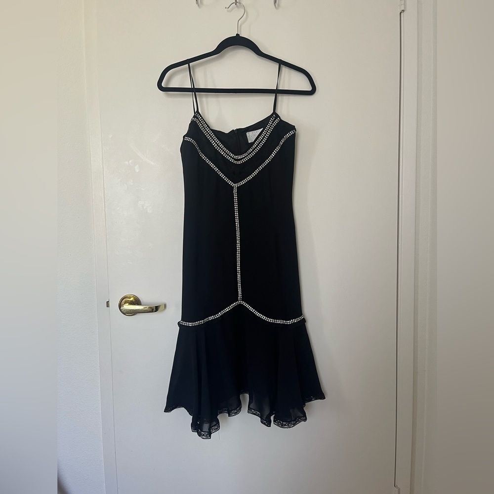 Black Dress size S with stones and laces